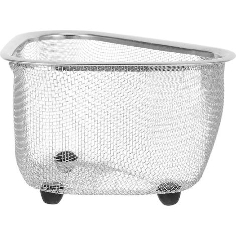 Panier de rangement d'angle pour évier, forme triangulaire, égouttoir pour cuisine (1 pièce) (1/5)