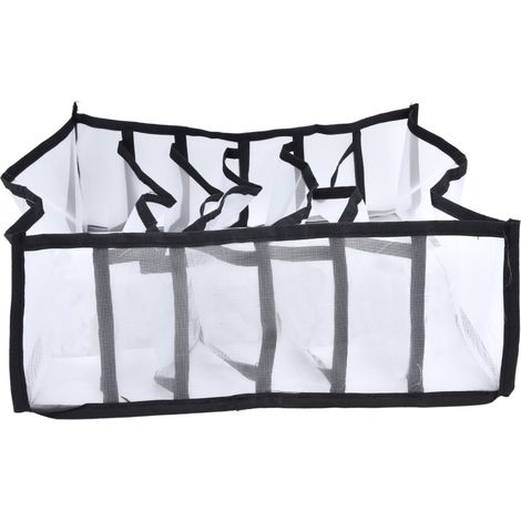 Boîte de Rangement pliable pour Sous-vêtements, Soutiens-gorge, Chaussettes - 6 Cases Mesh (1/5)