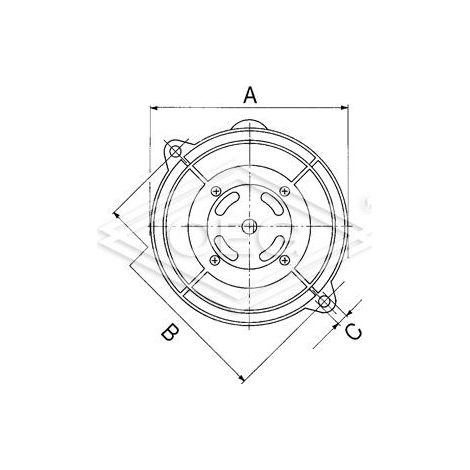 Bride universelle F 3 (Nema 1) pour moteurs de brûleur