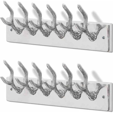 Maison Exclusive - Ganci Appendiabiti 2 pz Argento in Alluminio (1/5)