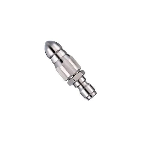 Buse de nettoyage haute pression en acier inoxydable pour déboucher les canalisations(pour tuyau de 1/4"), pour nettoyeur haute pression, buse à jet arrière/buse fusée (1/5)