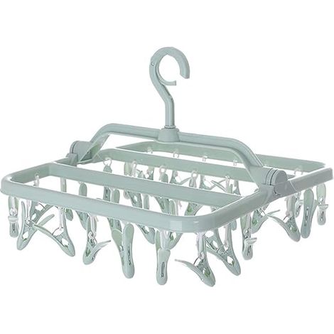 Séchoir chaussettes 32 pinces - Pliable - Intérieur/Extérieur (1/5)