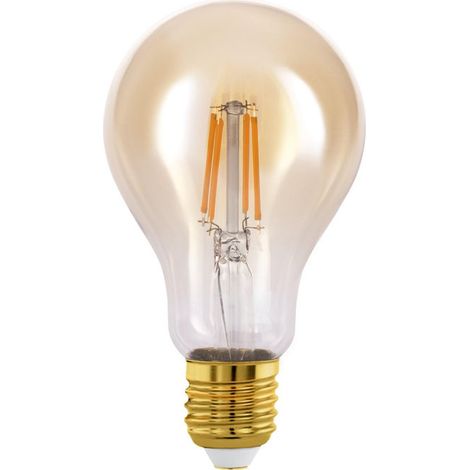 Eglo 12591 LED Vintage Lampadina Decorativa E27 4W 400lm 2200K dimmerabile colore Ambra