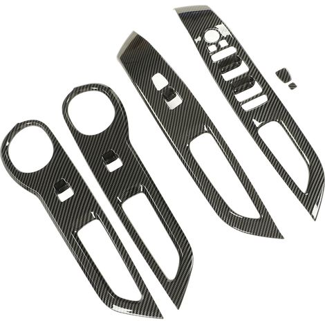 Panneau de lève-vitre garniture décorative style fibre de carbone pour Hyundai Santa Cruz 2022+ (1/5)