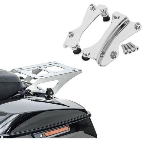 Supporto di Montaggio per bagagli compatibile con Harley Davidson Touring 14-25 + Kit di Fissaggio a quattro punti