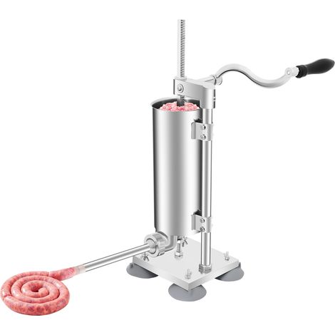 3L Commercial Sausage Stuffer Meat Filler Machine Stainless Steel+ Filling Tubes