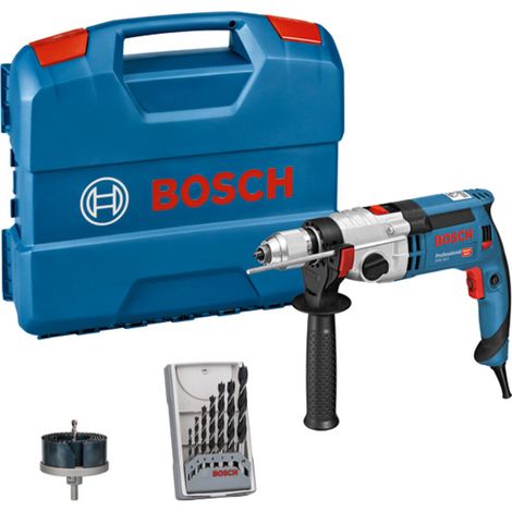 Bosch Schlagbohrmaschine GSB 24-2 mit Holzbohrer-Set und Lochsäge im L-Case (1/5)