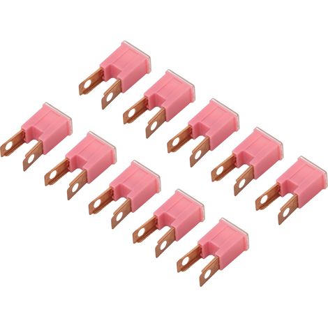 10 pièces Terminal mâle droit boîtier ABS conducteur en laiton FLM remplacement à fusion lente pour automobile 30A 32V (1/5)