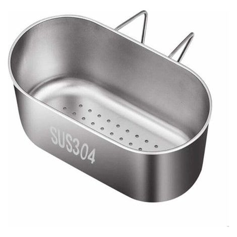 Lntyq Panier de Vidange Evier Crépine - Acier Inoxydable, Facile à Utiliser, pour Cuisine, Support de Séchage au-Dessus d'Évier pour Stockage et Lavage des Vaisselle/Fruits/Légumes (1/4)