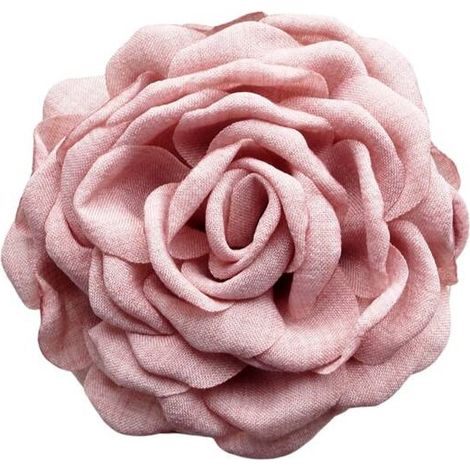Ecarla Stoffblumen-Haarspange, Puderrosa, XL, 9 cm, SP288R (1/5)