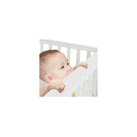 Housse de protection 4 en 1 pour barrière de lit bébé, protection d'angle en maille, protection de meubles souple, protection réversible pour garçons et filles (blanc)