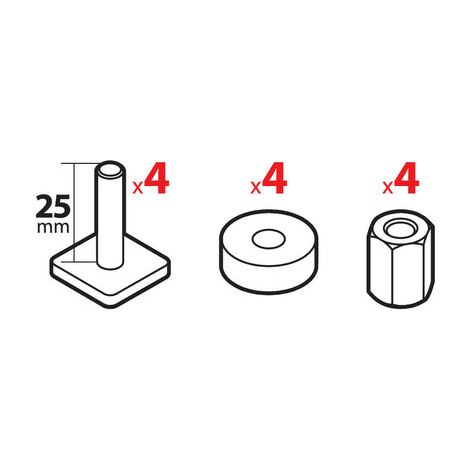 Set adattatori porta sci Pro-Slider (N40000-N40001) per barre Silenzio e Yakima