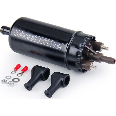 Pompe à Carburant en Ligne Électrique Externe 125 PSI, 12V, 250BHP  Pompe à Essence Haute Pression pour Essence, Diesel, Remplacement de Plusieurs Numéros de Pièces, Noir (1/5)