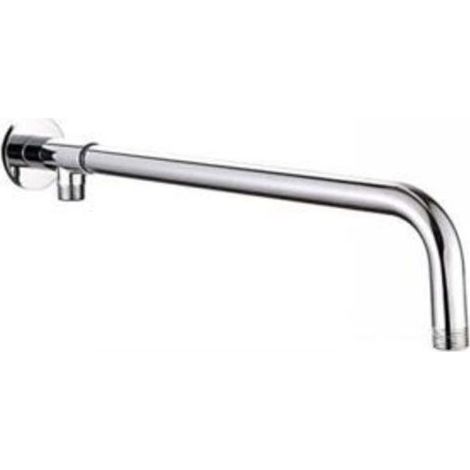 Bras de douche en acier inoxydable avec support en cuivre38 cm, robuste et design élégant pour pommeau de douche (1/4)