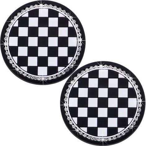 Sous-verres voiture - 2 pièces - Sous-verre porte-boissons voiture - silicone - Antidérapant - Insert pour porte-gobelet - Sous-verres voiture - Coaster voiture - Pour intérieurs voiture - 77cm (1/5)