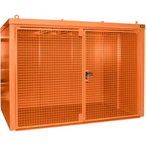 Bauer Südlohn Conteneur pour bouteilles de gaz GFC-B M5, peint, orange jaune