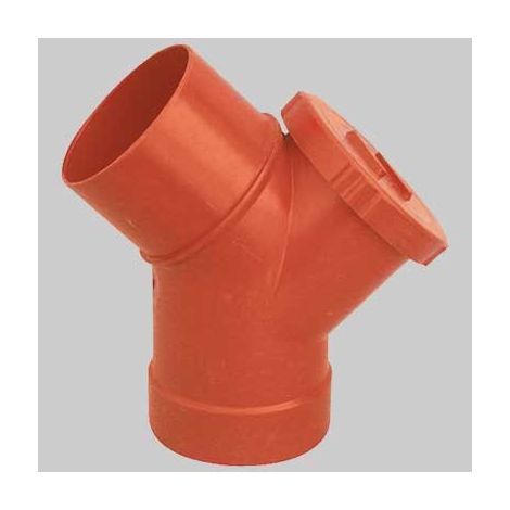CURVA A 45° CON ISPEZIONE PVC - 100
