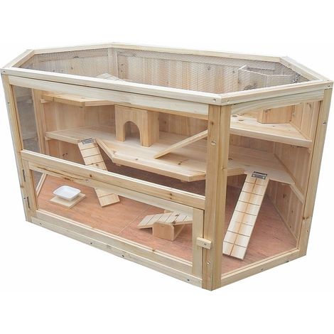 Gabbia per criceti Gabbia per roditori Stabile per roditori Stabile in legno Gabbia per roditori Stabile per piccoli animali (1/5)