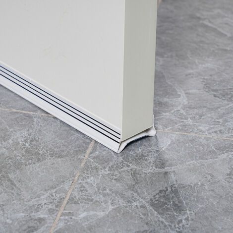 Joint de porte autocollant - Protection acoustique - Joint de bas de porte - Boudin de porte avec feutre - Bande d'étanchéité pour portes - Autocollant - Protection contre le froid (blanc) (1/5)