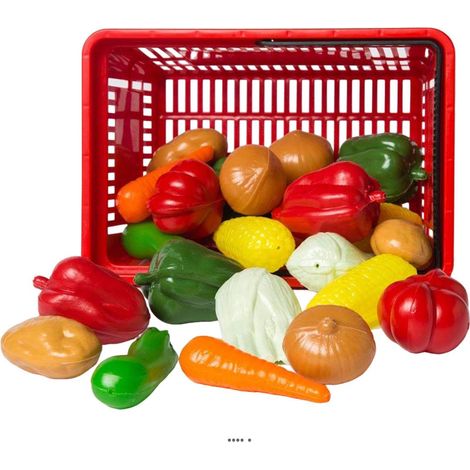 Panier de 27 Légumes Artificiels - Format Réduit en Plastique Soufflé (1/3)