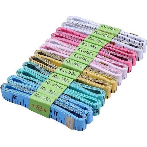 Lot de 12 rubans à mesurer flexibles de 1,5 m pour la couture et les travaux manuels.-150.00X1.20X0.10CM (1/4)