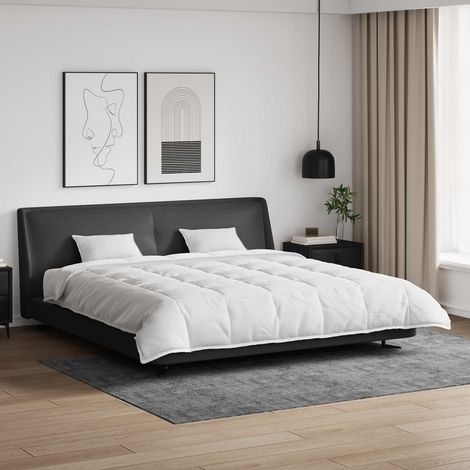 Bettdecken Set mit Kissen 3 pcs Weiß Daunenfeder