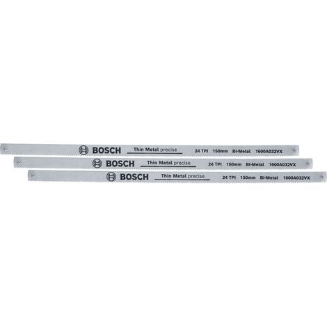 Bosch Hand Tools Hacksaw Blades 150 mm 24 TPI 3-Piece 1600A032UL (1/5)