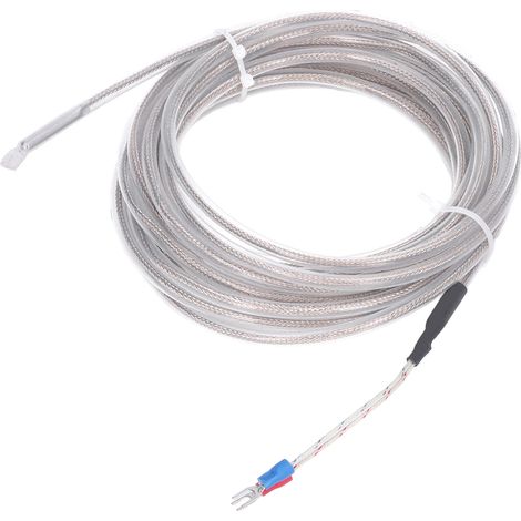 Sonde de température à thermocouple de type K BERM, étanche et anticorrosion, 5 m / 16,4 pi (1/5)