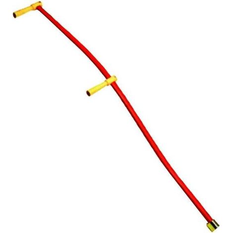 Manche d'outils de jardin en métal verni courbé – Longueur 1m – Pour coupe précise sur terrains accidentés – Il Campo