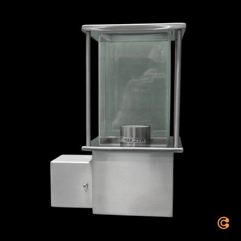 [NEUWERTIG] B-Ware Lindby Außenwandleuchte Wandlampe Edelstahl Caspa Silber Eckig E27 Led Leuchte