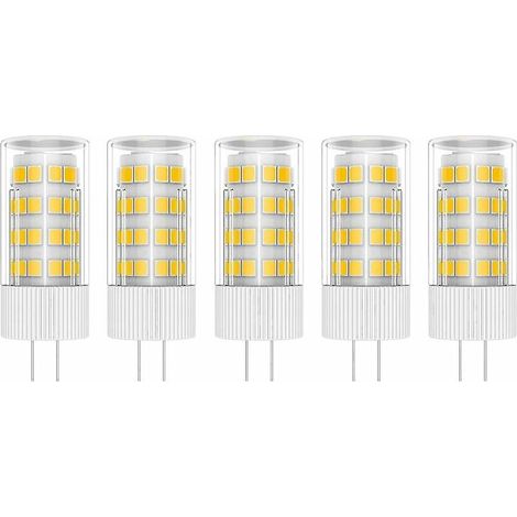 5 ampoules LED G4 5W, 51 LED SMD 2835, blanc chaud 3000K, 400 lm, équivalent à une ampoule halogène 50W, 220V CA [Classe énergétique A+] (1/3)