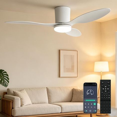 100CM Ventilateur Plafond avec Lumiere, Ventilateur Plafond Silencieux avec Telecommande 6 Vitesses Du Vent Dimmable, Moderne Plafonnier Ventilateur Moteur DC Réversible Timer pour Chambre Salon (1/5)