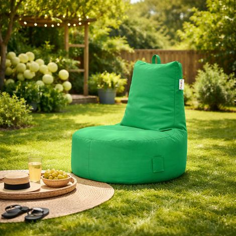 Pouf extérieur à dossier haut vert ARTA (1/4)