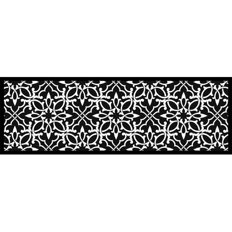 Tapis d'entrée Motif Ornemental anthracite - 50x150 cm (1/2)