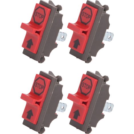 Lot de 4 interrupteurs d'arrêt tronçonneuse 503717901 503718201, coupe-circuit plastique marche/arrêt pour Husqvarna 362 365 371 372 372XP (1/5)