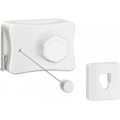 Corde à linge rétractable, étendoir mural d'intérieur pour vêtements secs et mouillés sur des cordes à linge d'extérieur robustes de 5 m (blanc) (1/5)