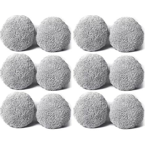 Kit de 12 chiffons de nettoyage lavables pour robot lave-vitres intelligent, accessoires de remplacement pour entretien et nettoyage des vitres, lot complet de 12 pièces (1/5)
