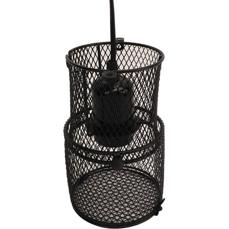 Protection anti-brûlure pour lampe chauffante pour reptiles : couvercle rétractable en maille, douille en céramique E27, prise UE 220-240 V.