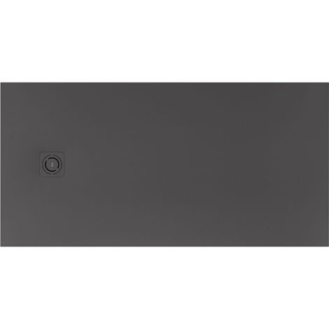 Receveur de douche extra plat en Stonex® Terran-N+Grille Twist - 1600x900mm - Onyx (1/2)