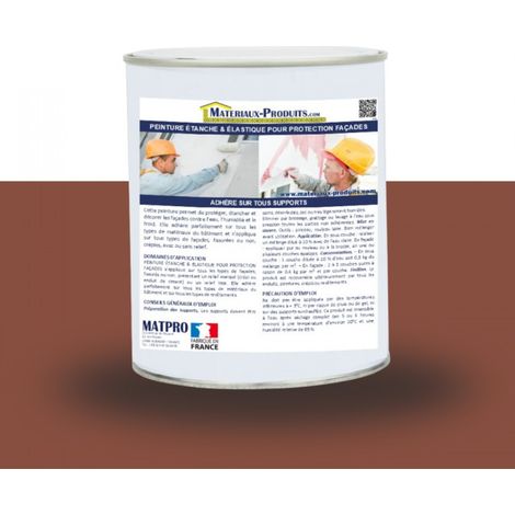 Peinture étanche & élastique pour protection façade - 2.5 Kg Rouge Tuile - MATPRO (1/6)