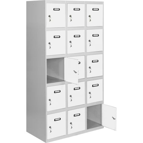 Simonrack Simonlocker Metall-Schrank Grau Weiß 180x90 cm