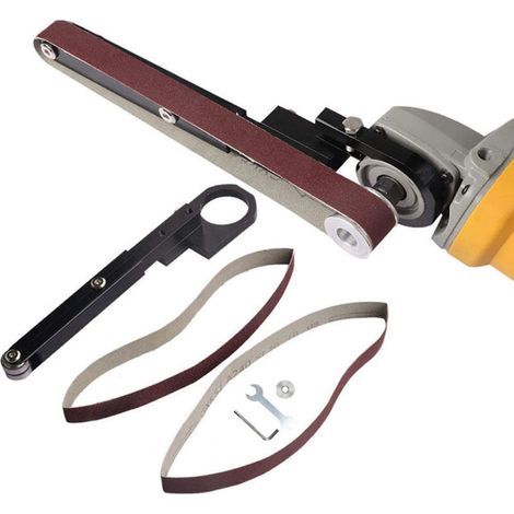 Modifizierter Winkelschleifer für riemengetriebene Maschinen, elektrischer Druckluftschleifer – Druckluftbandschleifer – Schleifbandadapter für 100-mm-Winkelschleifer (1/5)