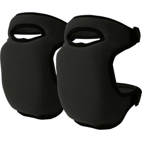 Genouillères (1 paire), réglables et antidérapantes, en mousse souple, pour le travail, le jardinage, la sécurité et le sport (noires). (1/5)