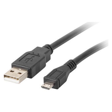 CABLE USB LANBERG 2.0 MACHO/MICRO USB MACHO 0.3M NEGRO (1/2)