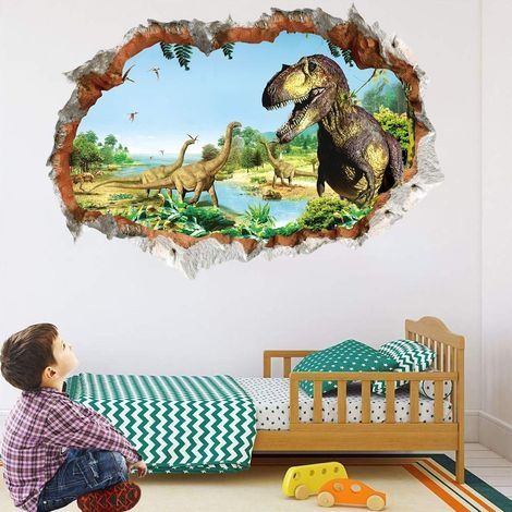Sticker mural dinosaure Sticker mural pour enfants, Sticker mural dinosaure grand, Sticker mural dinosaure pour chambre d'enfant, Sticker mural dinosaure pour chambre (1/5)