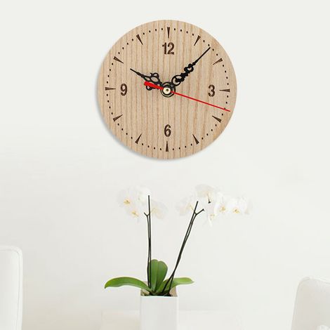 Trois tailles de pendules de parquet/horloges murales rondes rétro européennes et américaines en bois, décorations intérieures rétro européennes créatives (1/4)