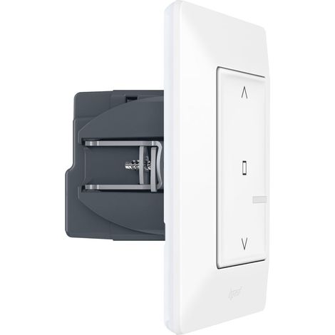 Interrupteur de volet roulant sans fil, 230 V, interrupteur électronique ou mécanique, contrôle par smartphone ou assistant vocal, avec cadre de recouvrement (1/5)