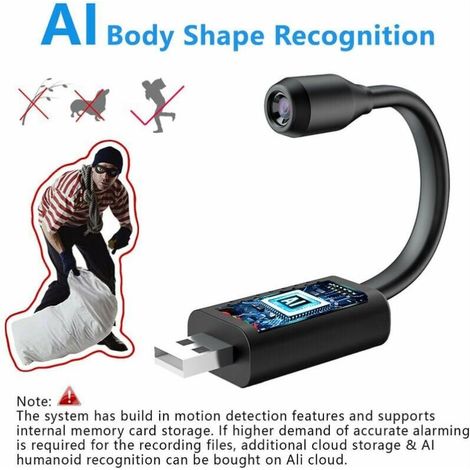 Caméra espion WiFi sans fil Mini caméra cachée caméra de sécurité bébé caméra de Surveillance vidéo pour enregistreur intérieur extérieur (1/4)