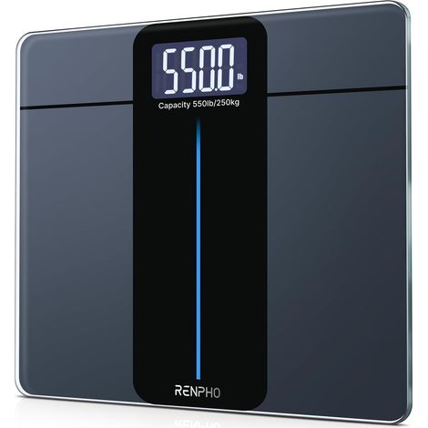 Balance Pese Personne 250 kg, Grande Plateforme, LED,33x30cm (1/5)