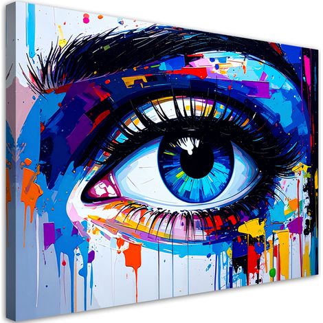 Wandbild Porträt Auge Frauen Abstrakt 60x40 cm